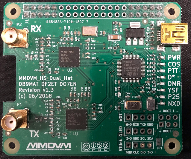  MMDVM Dual Hat Modem Board 